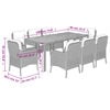 vidaXL Garden Dining Set Grey