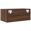 vidaXL TV Cabinet Set of 2 Brown Oak Engineered Wood Small TV Cabinet