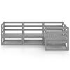 vidaXL Garden Lounge Set Grey Solid pine wood Medium Modular