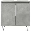 vidaXL Bathroom Cabinet Concrete Gray Engineered Wood, Iron Medium