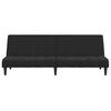 vidaXL Sofa Bed Black Velvet (100% polyester), wood, plastic 2-Seater