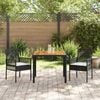 vidaXL Garden Dining Set 5 pcs Black Poly Rattan