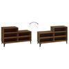 vidaXL Shoe Cabinet Brown Oak Engineered Wood, Metal Compact