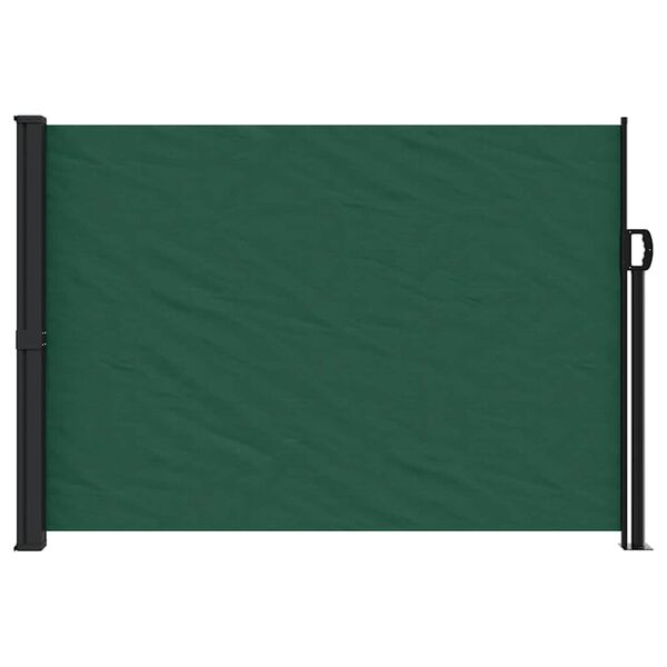 vidaXL Retractable Side Awning Dark Green