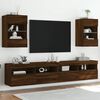 vidaXL TV Wall Cabinet Brown Oak Engineered Wood Medium TV Wall Cabinet