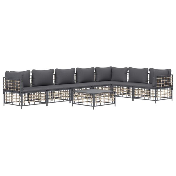 vidaXL Garden Lounge Set Anthracite