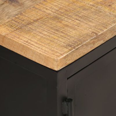 vidaXL Coffee Table 35.4"x19.7"x14.6" Solid Rough Mango Wood
