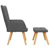 vidaXL Relaxing Chair With Stool Dark Grey