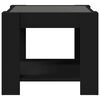 vidaXL Coffee Table Black Engineered wood Compact Coffee Table Square