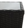 vidaXL Bistro Set Black Poly rattan, steel, glass, fabric (100% polyester)