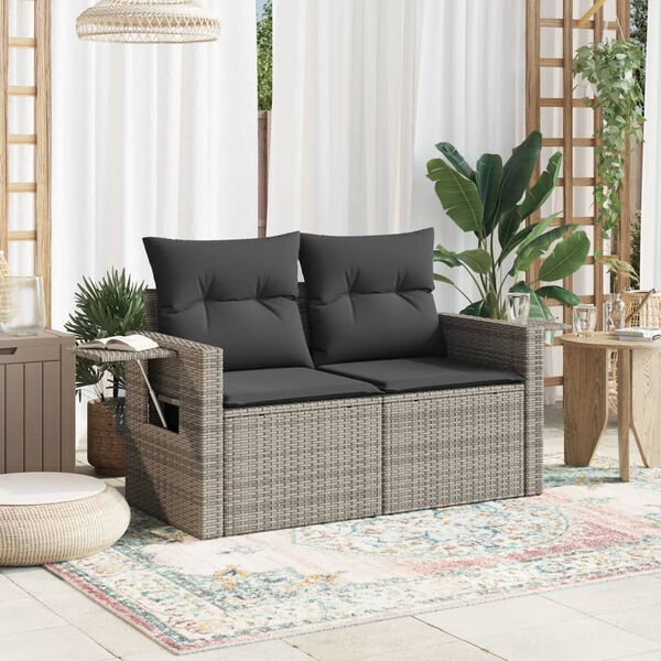 vidaXL Garden Sofa Gray
