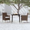vidaXL Garden Dining Set Brown and black