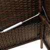 vidaXL Garden Bench Brown PE Rattan Standard Garden Bench Rectangular