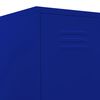 vidaXL Locker Cabinet Navy Blue Steel Locker Cabinet Rectangular