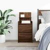 vidaXL Bedside Cabinet Brown Oak Engineered Wood Small Bedside Cabinet