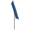 vidaXL Garden Parasol Azure Blue Aluminium, Polyester 6.6 x 4.9 feet
