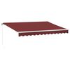 vidaXL Retractable Awning Burgundy, White