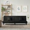 vidaXL Sofa Bed Black Velvet, Plywood, Foam Large