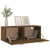 vidaXL Floating Cabinet Smoked oak Engineered wood Medium