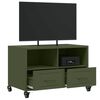 vidaXL TV Cabinet Olive Green Cold-rolled steel Medium TV Cabinet