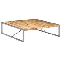 vidaXL Coffee Table 55.1"x55.1"x15.7" Rough Mango Wood