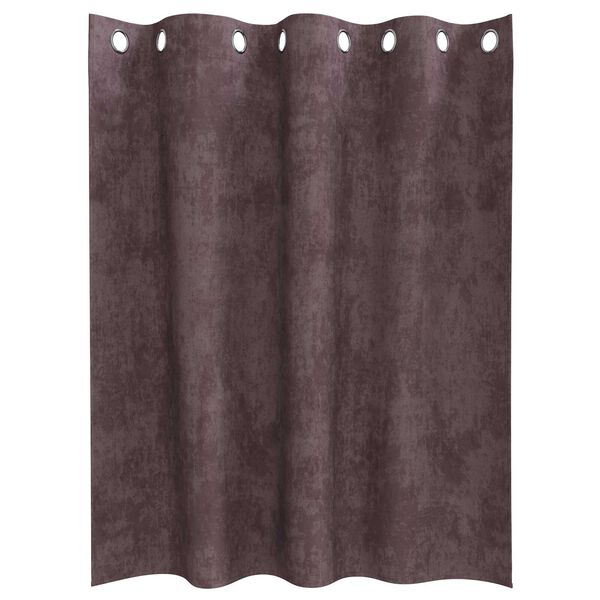 vidaXL Curtain with Curtains 2 pcs Brown 55.1" x 55.1" Velvet
