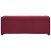 vidaXL Bench Wine Red Polyester, Wood 45.7 in Storage Bench