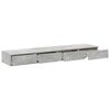 vidaXL Bed Drawers with Drawer Concrete Grey 53.15 x 14.37 x 6.50 in