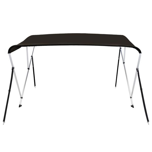 vidaXL 3-bow Bimini Top Black 72.0x70.9x53.9"