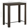 vidaXL Garden Bar Set Brown PE Rattan, Powder-Coated Steel, Polyester