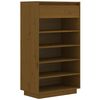 vidaXL Shoe Cabinet Honey Brown 23.6x13.4x41.3" Solid Wood Pine