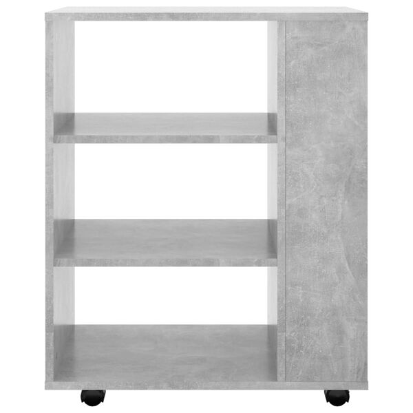 vidaXL Storage Cabinet Concrete gray Engineered wood Rollable