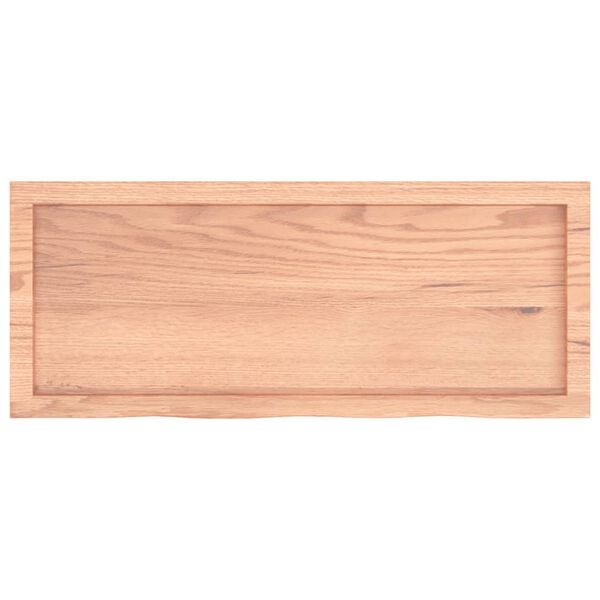 vidaXL Bathroom Countertop Light Brown 39.4"x15.7"x(0.8"-2.4") Treated Solid Wood