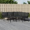 vidaXL Garden Lounge Set Black and Grey