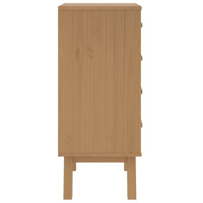 vidaXL Bedside Cabinet OLDEN Gray and Brown Solid Wood Pine