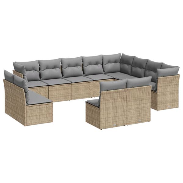vidaXL Garden Sofa Set Beige