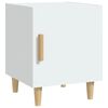 vidaXL Bedside Cabinet Set of 2 White Engineered wood Medium