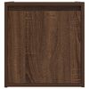vidaXL Wall-mounted Bedside Cabinet Brown oak Engineered wood Medium