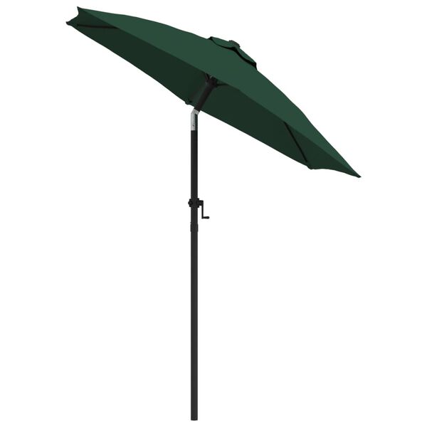 vidaXL Garden Parasol Green and dark grey Polyester and Aluminum