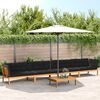 vidaXL Patio Pallet Sofa Set Natural wood and black