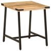 vidaXL Side Table Natural wood, Black Solid Mango Wood, Iron