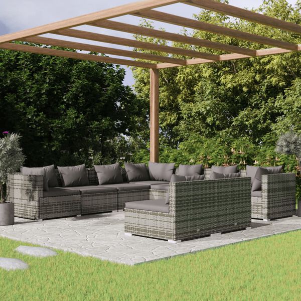 vidaXL Garden Lounge Set Grey
