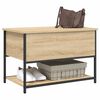 vidaXL Storage Bench Sonoma Oak Engineered Wood, Metal Medium