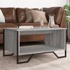 vidaXL Coffee Table Grey Sonoma Engineered Wood, Metal Medium