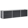 vidaXL Raised Bed Anthracite Galvanized steel 94.5x15.7x17.7 in Durable