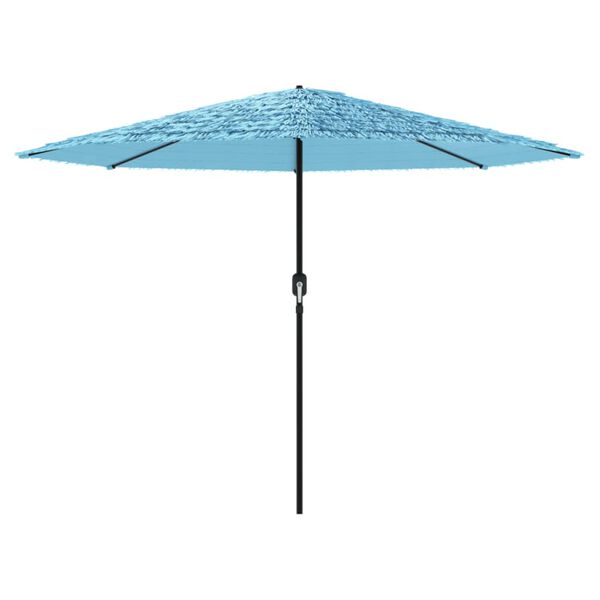 vidaXL Garden Parasol Blue Polyester Fabric Large Collapsible