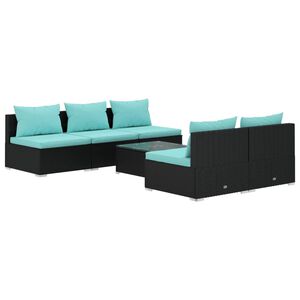 vidaXL Garden Lounge Set Black