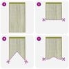 vidaXL String Curtains 2 pcs 39.4x98.4" Green