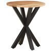 vidaXL Side Table Natural wood tones; Black legs