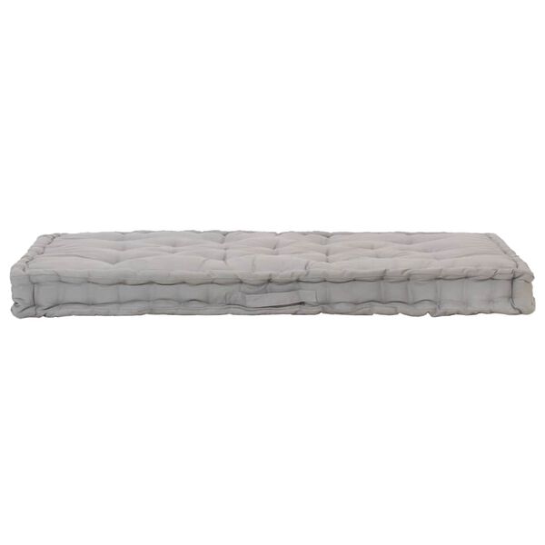 vidaXL Pallet Cushion Grey 100% cotton and cotton blend filling